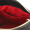 Internal Pocket View Of The Black Soft Leather Bag