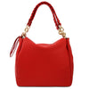 Rear View Of The Red Soft Leather Bag