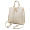 Rear View Of The Beige Backpack Handbag