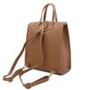 Rear View Of The Caramel Backpack Handbag