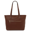 Rear View Of The Coffee Large Leather Shoulder Bag