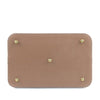 Underneath View Of The Taupe Bucket Handbag