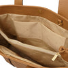 Internal Pocket View Of The Caramel Shoulder Bags For Women