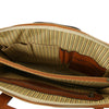 Internal Pocket View Of The Natural Caserta Leather Document Briefcase