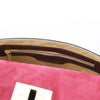 Internal Zip Pocket View Of The Bordeaux Designer Handbag