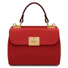 Front View Of The Lipstick Red Designer Handbag