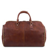 Rear View Of The Brown Garment Travel Bag