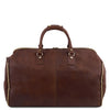 Rear View Of The Dark Brown Garment Travel Bag