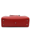 Underneath View Of The Lipstick Red Genuine Leather Handbag