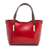 Front View Of The Red Handbag For Women