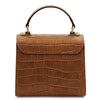 Rear View Of The Cognac Italian Handbag