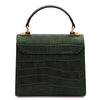 Rear View Of The Forest Green Italian Handbag