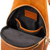 Internal Compartment View Of The Natural Mens Leather Crossbody Bag