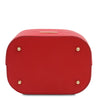 Underneath View Of The Lipstick Red Ladies Bucket Bag