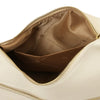 Internal Pocket View Of The Beige Ladies Over The Shoulder Bag