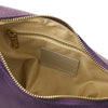 Internal Zip Pocket View Of The Purple Ladies Over The Shoulder Bag