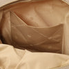 Internal Pocket View Of The Light Taupe Ladies Small Leather Backpack