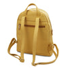 Rear View Of The Pastel Yellow Ladies Small Leather Backpack