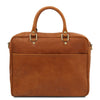 Rear View Of The Natural Leather Laptop Briefcase Bag