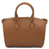 Rear View Of The Cognac Leather Tote Bag