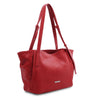 Angled View Of The Lipstick Red Shopper Bag