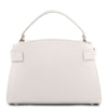 Rear View Of The White Leather Tote