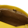 Internal Pocket View Of The Yellow Leather Tote