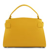 Rear View Of The Yellow Leather Tote