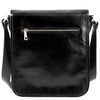 Rear View Of The Black Mens Leather Shoulder Bag