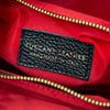 Internal View Of The Black Suede Shoulder Bag