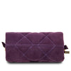 Underneath View Of The Purple Suede Shoulder Bag