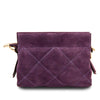 Rear View Of The Purple Suede Shoulder Bag