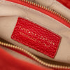 Internal View Of The Red Suede Shoulder Bag