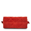 Underneath View Of The Red Suede Shoulder Bag