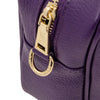 Golden Hardware View Of The Purple Womens Leather Tote