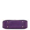 Underneath View Of The Purple Womens Leather Tote