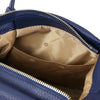 Internal Pocket View Of The Dark Blue Womens Bag