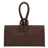 Rear View Of The Coffee Womens Leather Clutch