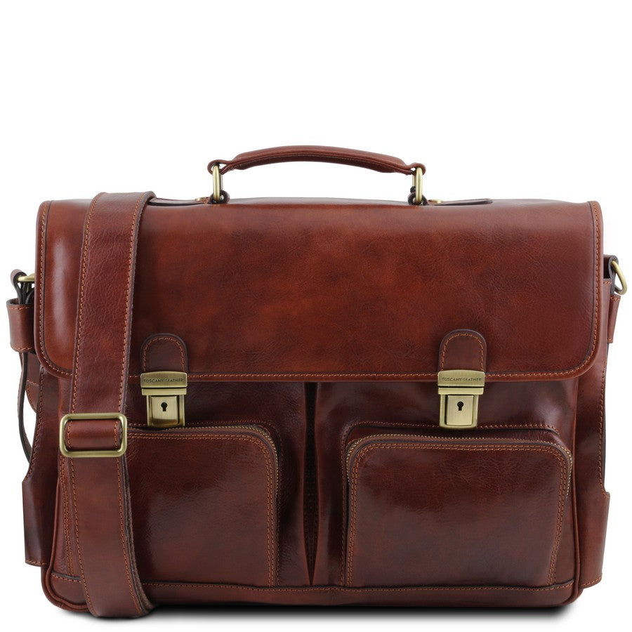 Italian best sale leather briefcase